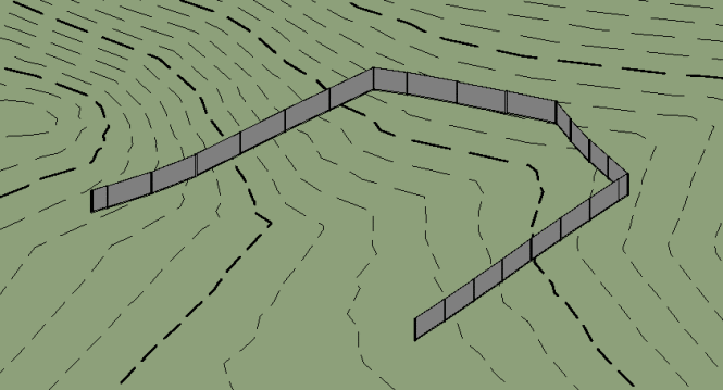 Забор по рельефу в Revit