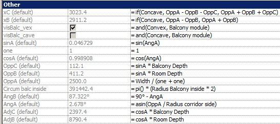 тригонометрические формулы в Revit