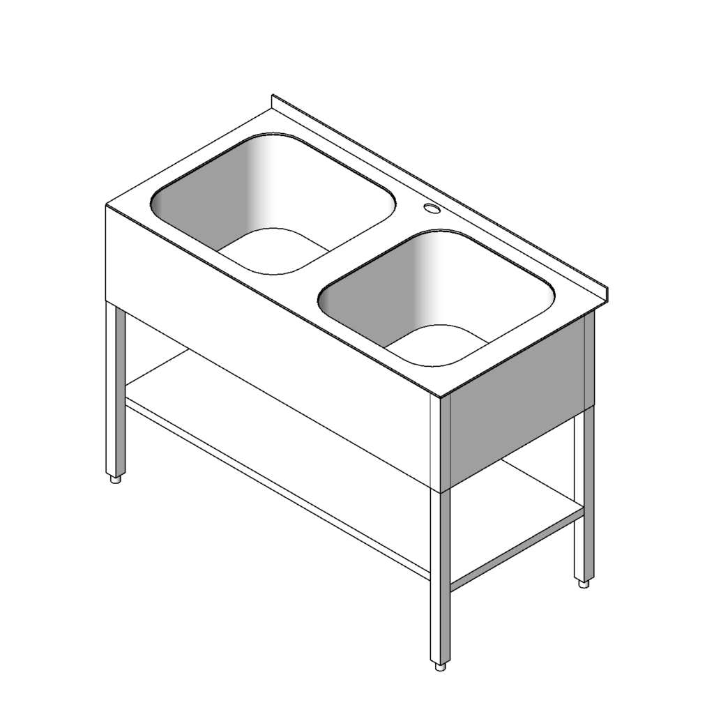 Ванна моечная 2-секционная